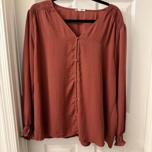 Maurices Terracotta Blouse XL